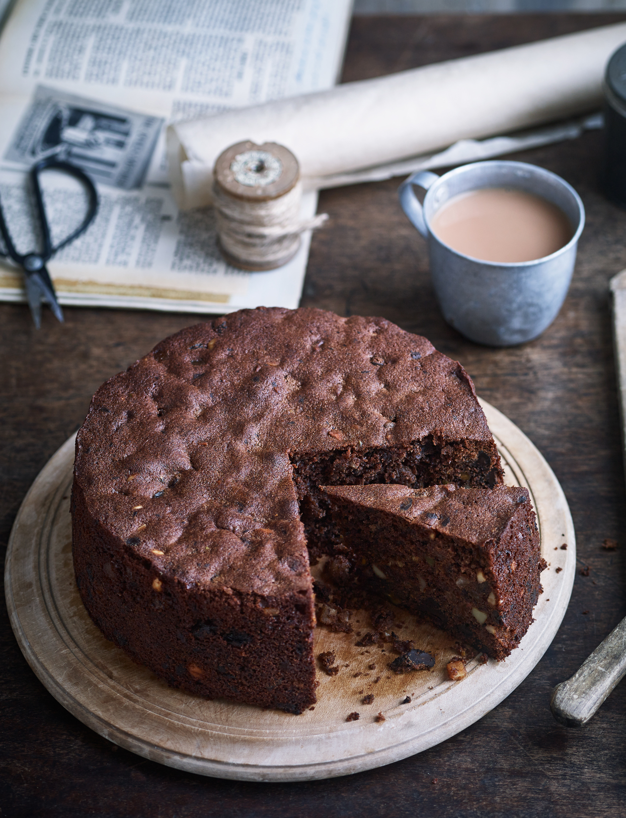 Italian chocolate Christmas cake recipe Sainsburys Magazine